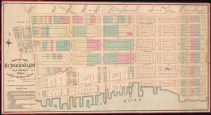1874 Holmes Map of the Lower East Side and Two Bridges. Manhattan, NYC