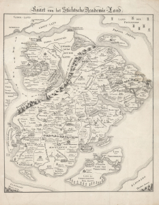 1834 Van Ellemeet Allegorical Map of 'Academy Land'