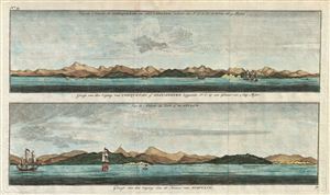 1765 Anson View of Acapulco and Zihuatanejo, Mexico