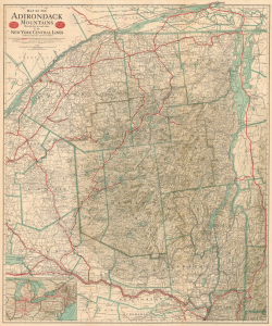 1914 Matthews-Northrup Map of the Adirondack Region, New York