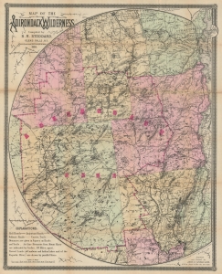 1900 Stoddard Map of the Adirondacks, New York