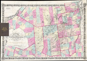 1867 Colton - Ely Pocket map of  the Adirondack Mountains,  New York