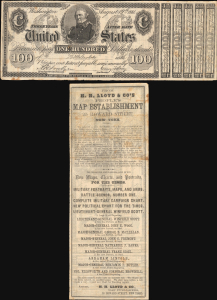 1861 H. H. Lloyd 'U.S. Dollar' Advertizing Broadsheet