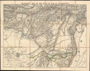 1880 Stanford Map of Afghanistan During the Second Anglo-Afghan War