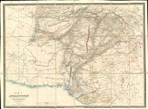 1842 Wyld map of Afghanistan, Pakistan, India and Iran