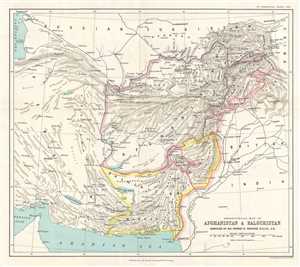 1900 Holdich Map of Afghanistan and Pakistan