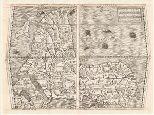 1564 Bertelli / Gastaldi map of Africa