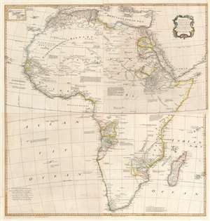 1755 D'Anville / Bolton Wall Map of Africa