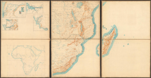 1885 French Manuscript Map of Africa (6 Sheets)