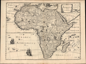 1650 Pierre Mariette Map of Africa