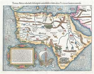 1550 Munster Map of Africa