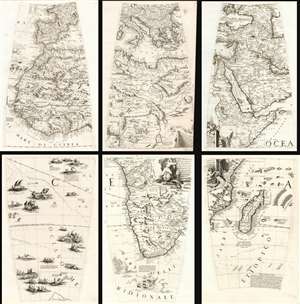 1688 Coronelli Globe Gores of Africa