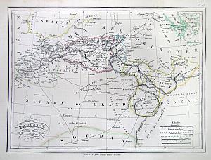 1833 Malte-Brun Map of North Africa or Barbary
