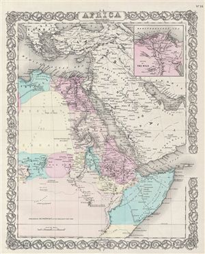 1856 Colton Map of Northeastern Africa
