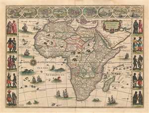 1647 Blaeu Map of Africa: An Original Color Example