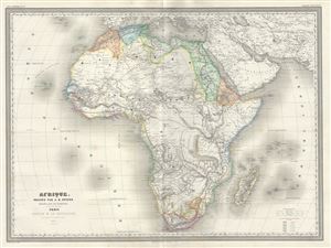 1860 Dufour Map of Africa