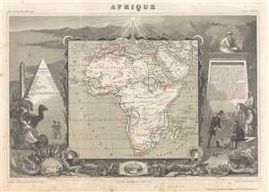 1852 Levasseur Map of Africa