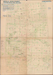 1945 942nd Aviation Topo. Bn. Map of Allied Airfield Development in Central Europe