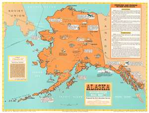1967 Civic Education Service Pictorial Map of Alaska
