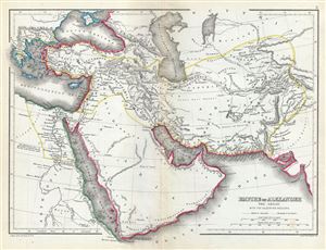 1867 Hughes Map of the Empire of Alexander the Great
