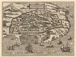 1575 Braun and Hogenberg View / Map of Alexandria