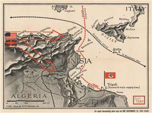 1942 Chapin Map of Algeria and Tunisia
