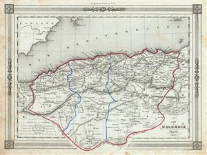 1852 Charle Map of Algeria