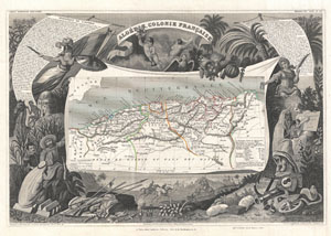 1852 Levasseur Map of Algeria
