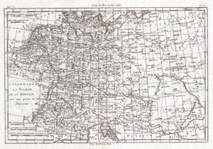 1780 Raynal and Bonne Map of Germany, Bohemia, and Poland