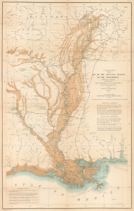 1861 Humphreys / Abbot Map of the Mississippi River Alluvial Region
