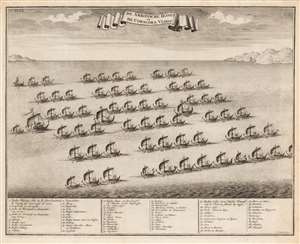 1724 Valentijn view of the Ambon Fleet, Enforcing the Dutch Spice Monopoly