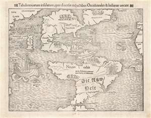 1552 Munster Map of America (first obtainable printed map of America)