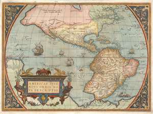 1572 Ortelius Map of America