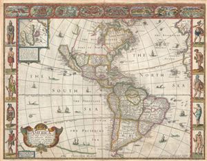 1676 John Speed Map of America