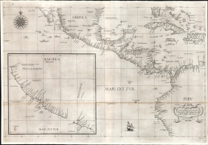 1646 Dudley Nautical Chart of the Pacific w/ Coast of California