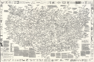 1986 Wounded Swallow Map of Indian Tribes in the United States