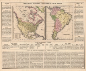 1827 Carey and Lea Map of the Americas