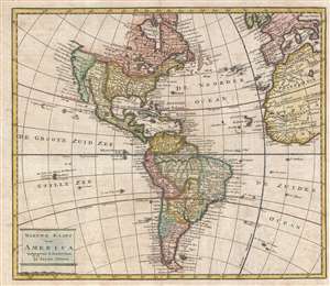 1769 Isaak Tirion Map of the Americas