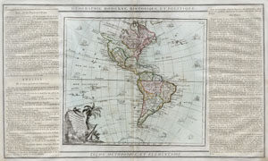1786 Brion de la Tour Map of South and North America