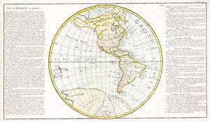 1785 Clouet Map of North America and South America
