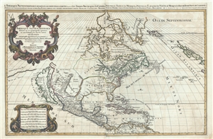 1692 Sanson / Jaillot Map of North America (California as an Island)