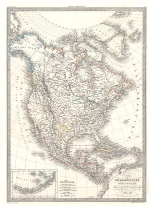 1838 Lapie Map of North America and the Republic of Texas
