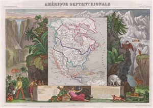 1852 Levasseur Map of North America (w/ Republic of Texas)