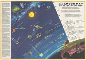 1958 De Reyna Pictorial Map from the Beginning of the Space Race