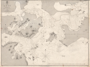 1846 British Admiralty Nautical Chart or Map of Xiamen (Amoy), China