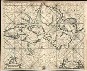 1675 Dapper Map of Xiamen (Amoy) and Southeastern China
