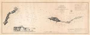 1856 U.S.C.S. Nautical Chart / Map of Anacapa Island, Channel Islands National Park, California