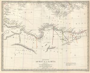 1840 S.D.U.K. Map of Ancient Libya, Barbary Coast, Northern Africa
