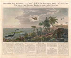 1844 Perrot Chart or Map of Ancient Creatures