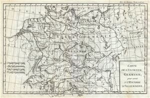 1782 Delisle de Sales Map of Ancient Germany